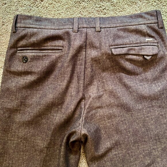 Vintage VIP PLAYBOY Collection Straight Cut Felted Wool Casual Pants -Sz. US 36 - Picture 7 of 14